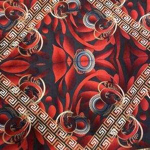 Throw Pillow Cover Modern Paisley Black Red Gold Floral Beautiful 3D print